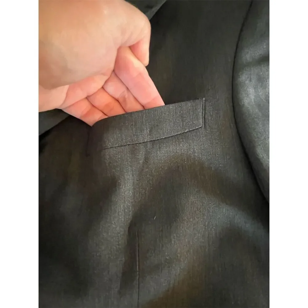 Banana Republic Men's Gray Wool‎ Blazer Size 40L Business Formal